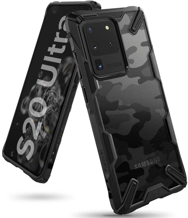 Ringke Fusion-X S20 Ultra cover Camo Black antiurto