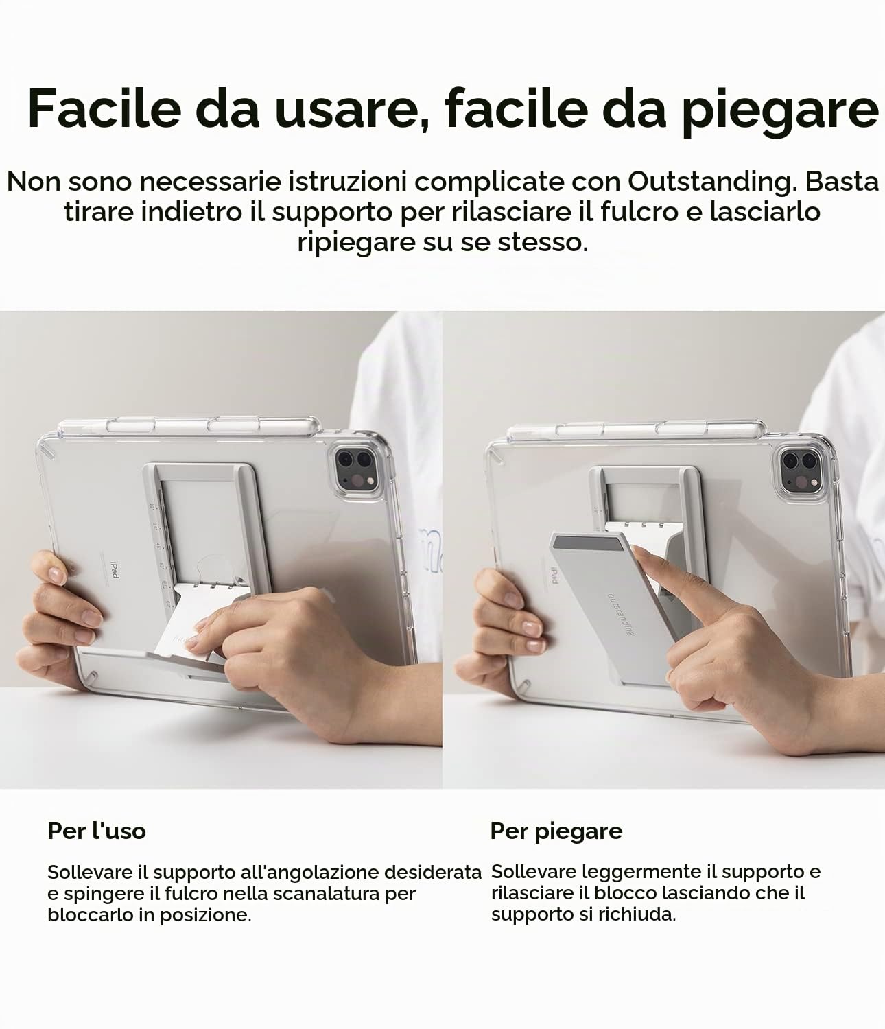 Ringke Stand iPad supporto tablet Clear Mist 8-13"