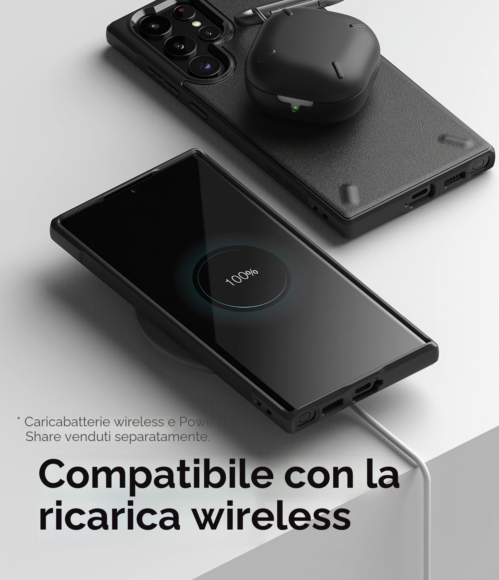 Ringke Onyx Cover Galaxy S22 Ultra Black Antiscivolo