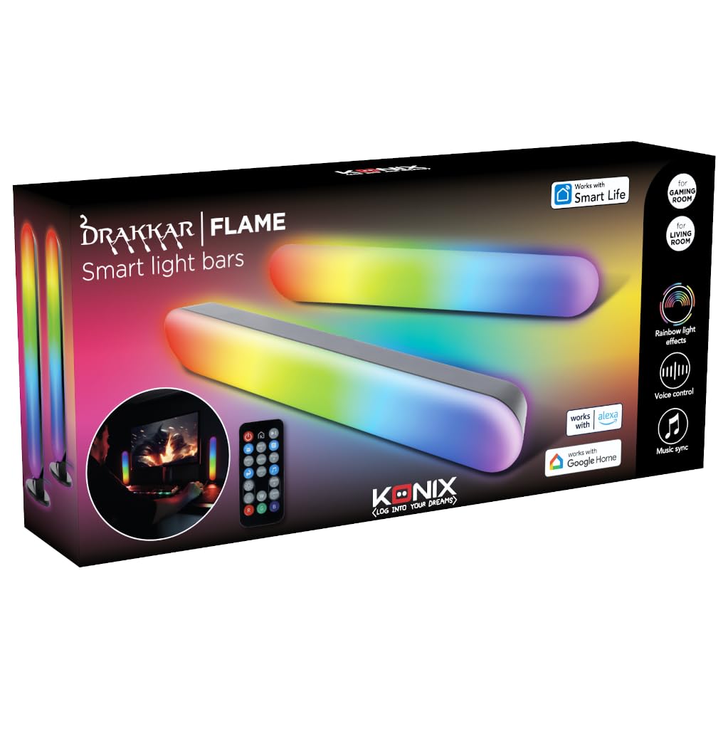 Konix Drakkar Flame Barra LED Gaming RGBIC 30 cm