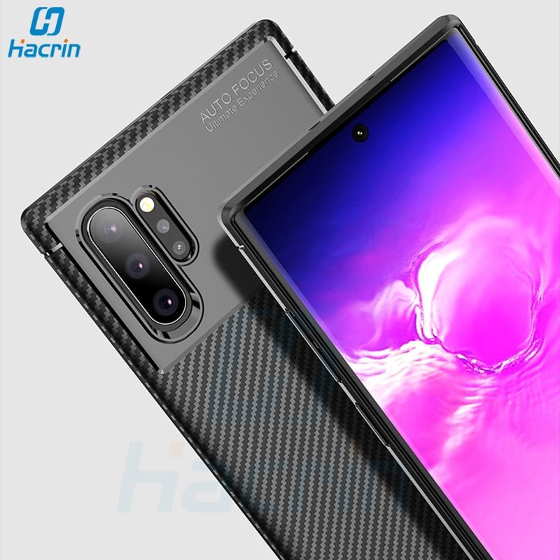 Redpepper Note 10 Pro Cover Morbida Effetto Carbonio Antigraffio