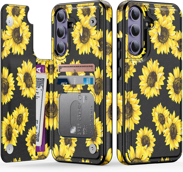 Redpepper S25 Plus Custodia Wallet Fiori Sea Waves 6,6"
