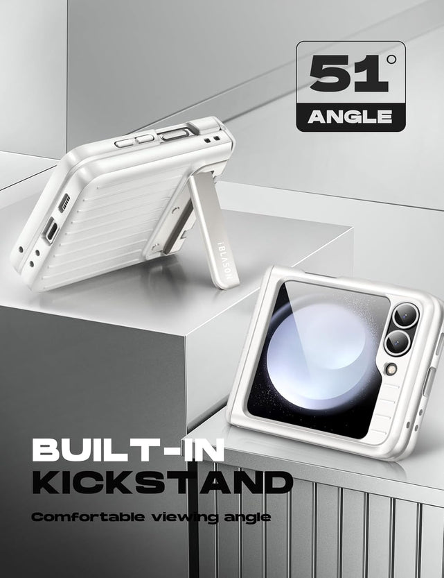 Redpepper Galaxy Z Flip 6 Custodia Rugged Nera con Stand