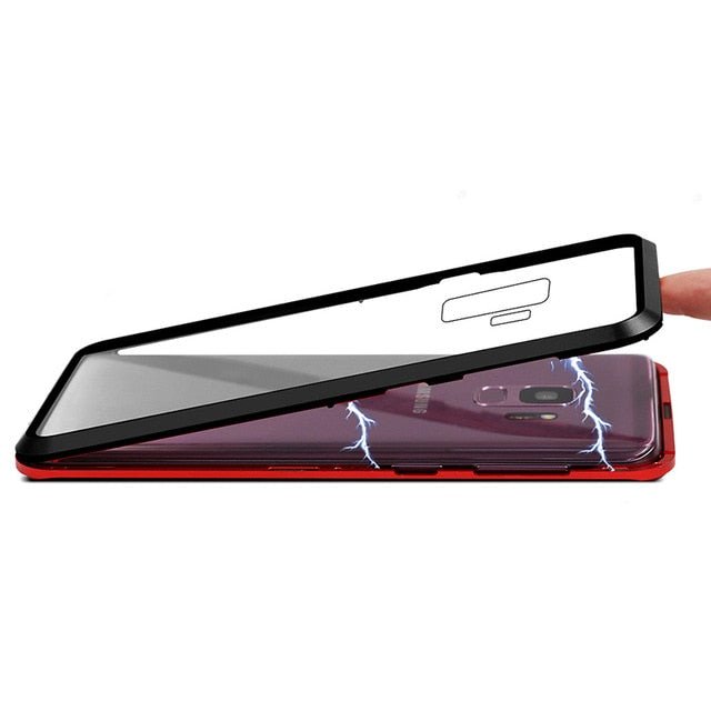 Redpepper Galaxy Note 9 custodia magnetica vetro temperato trasparente