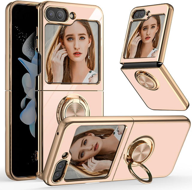 Redpepper Galaxy Cases Z Flip 5 cover anello stand bianca
