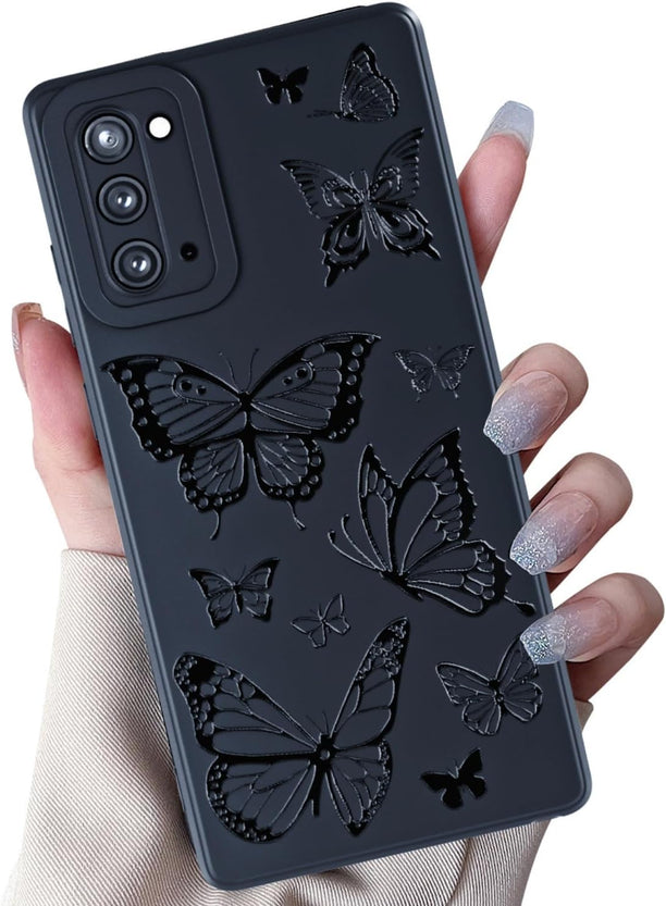 Redpepper Galaxy Cases cover Galaxy S25 Plus nera fiori farfalla silicone