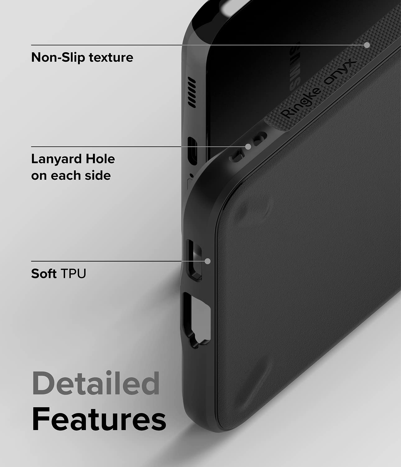 Ringke Onyx Cover Samsung Galaxy S22 5G Custodia Nera Antiurto