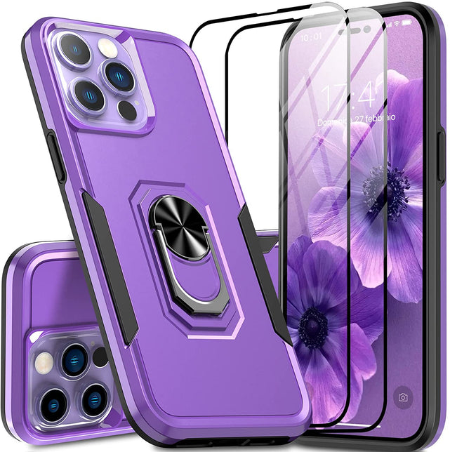Redpepper Apple Cases iPhone 14 Cover Anello Stand + Vetri
