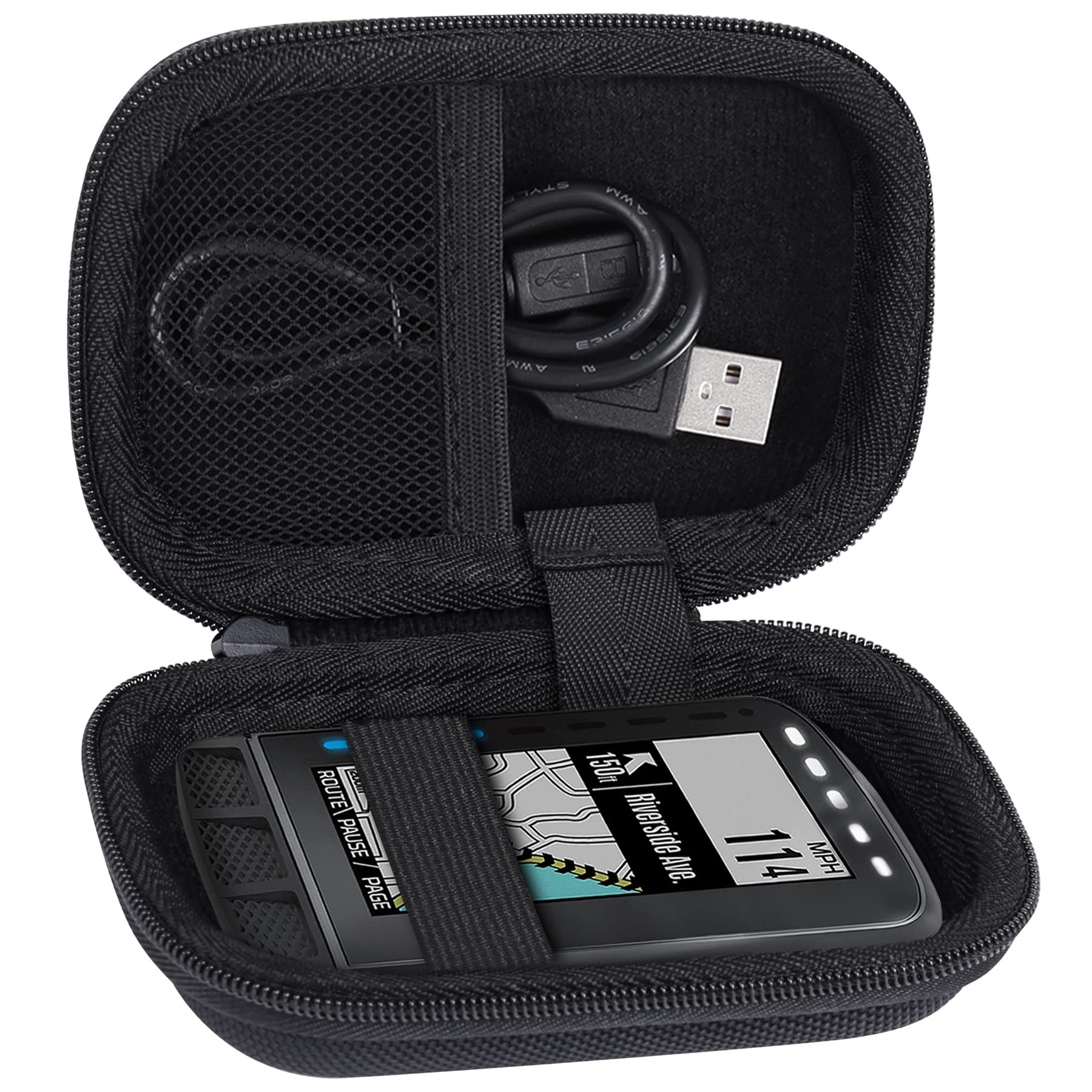 Aenllosi GPS Wahoo Custodia Rigida EVA Ciclocomputer Nero