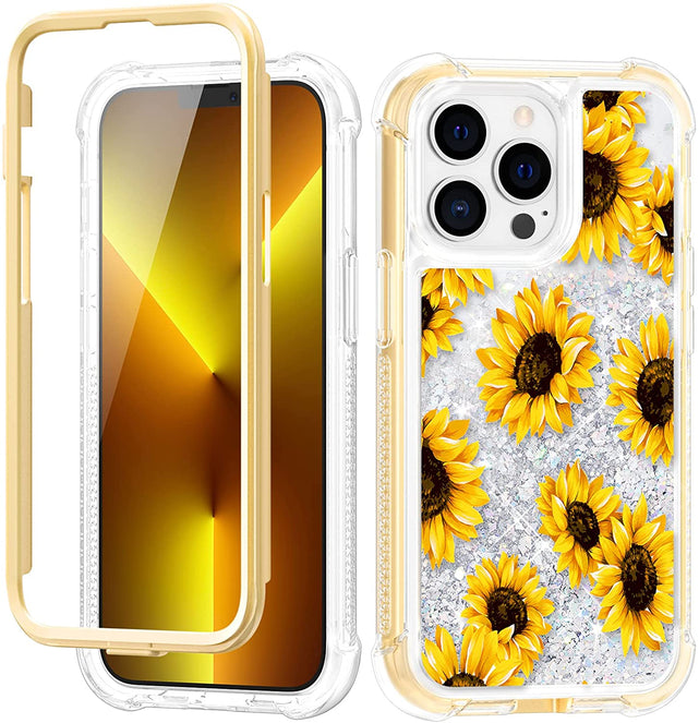 Redpepper 13 Pro Max Cover Glitter Liquida Girasole Trasparente