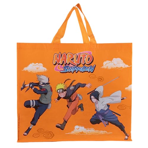 Konix Naruto Shippuden borsa spesa arancione 40x45x20 riciclata