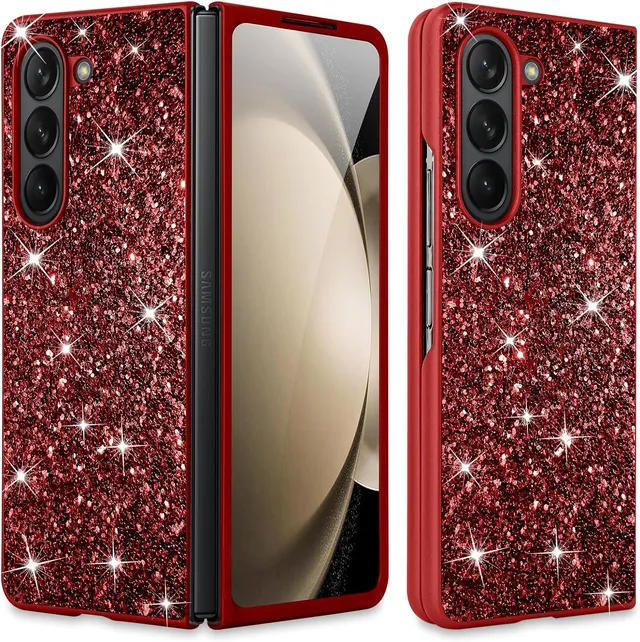 Redpepper Z Fold 5 5G Cover Rosa Antiurto Glitter