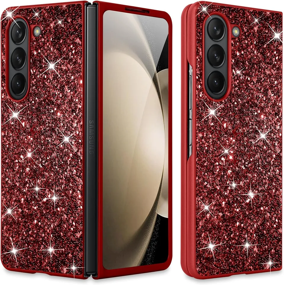 Redpepper Z Fold 5 5G Cover Rosa Antiurto Glitter