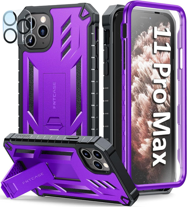 Redpepper iPhone 11 Pro Max Cover Corazzata Nera con Vetro