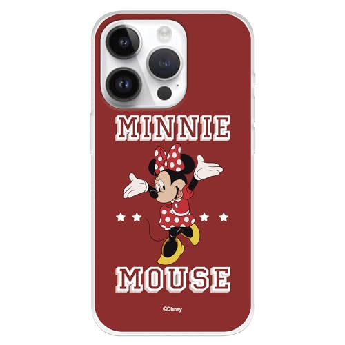 Disney Minnie sfondo rosso cover iPhone 15 Pro silicone