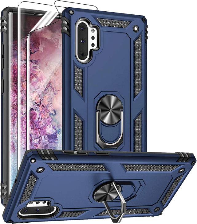 Redpepper Galaxy Cases Note 10 Plus cover nero antiurto con anello
