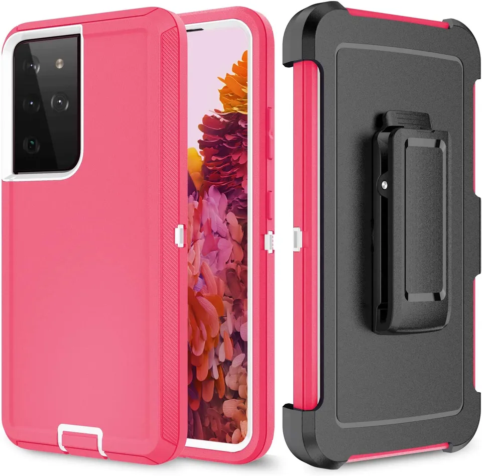 Redpepper Galaxy S21 Ultra cover nera con clip da cintura