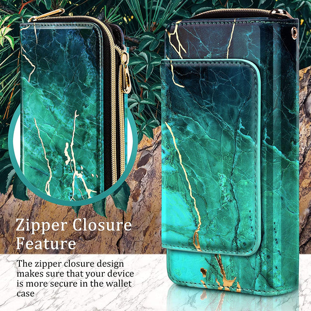 Redpepper Galaxy Cases portafoglio Note 20 Ultra pelle verde