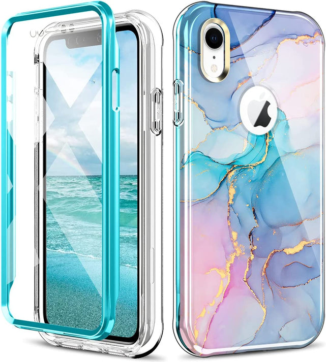 Redpepper Apple Cases iPhone XR Cover Marmo con Pellicola