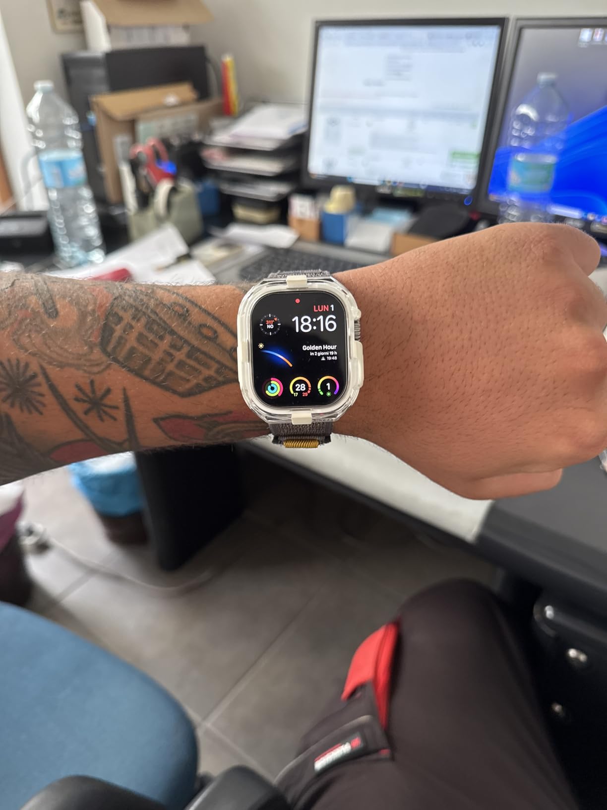 Ringke Fusion Bumper cover Apple Watch Ultra verde neon 49mm