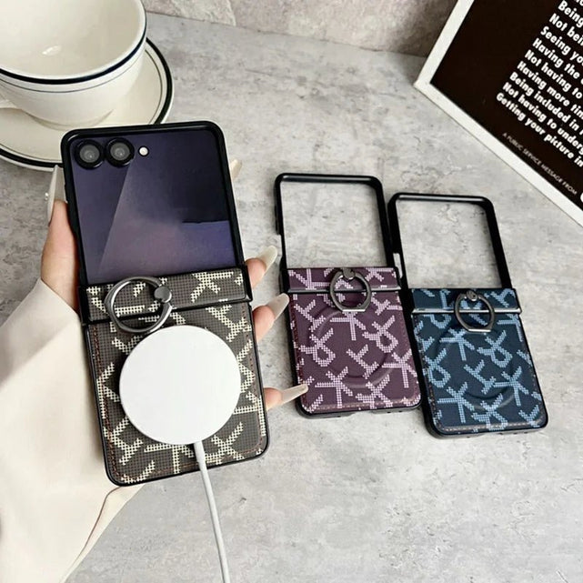 Redpepper Z Flip 8 cover pelle anello kickstand