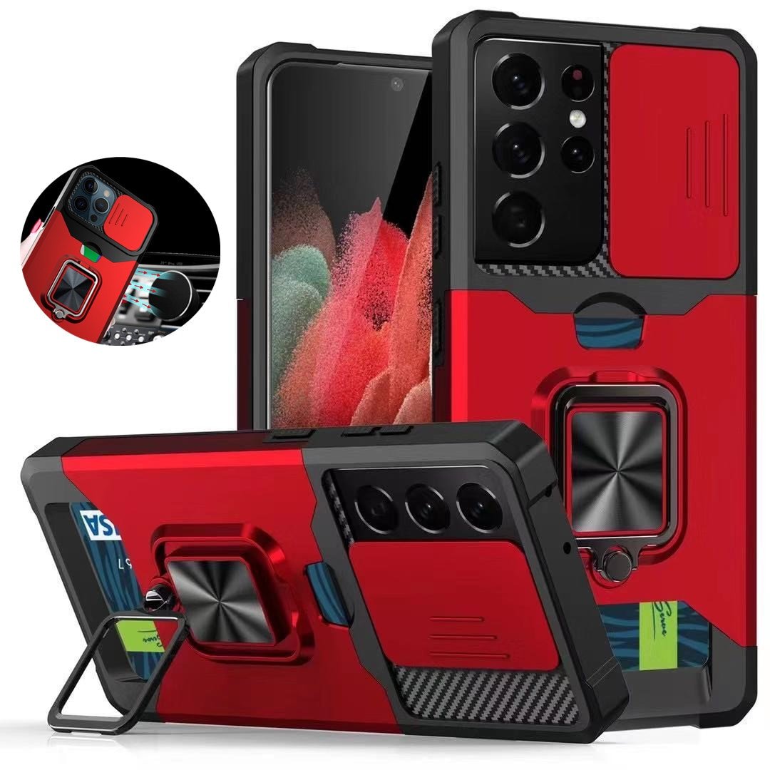 Redpepper Galaxy S21 cover armor con anello nero