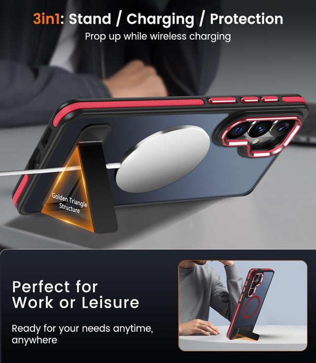 Redpepper S26 Plus cover rossa stand magsafe opaca
