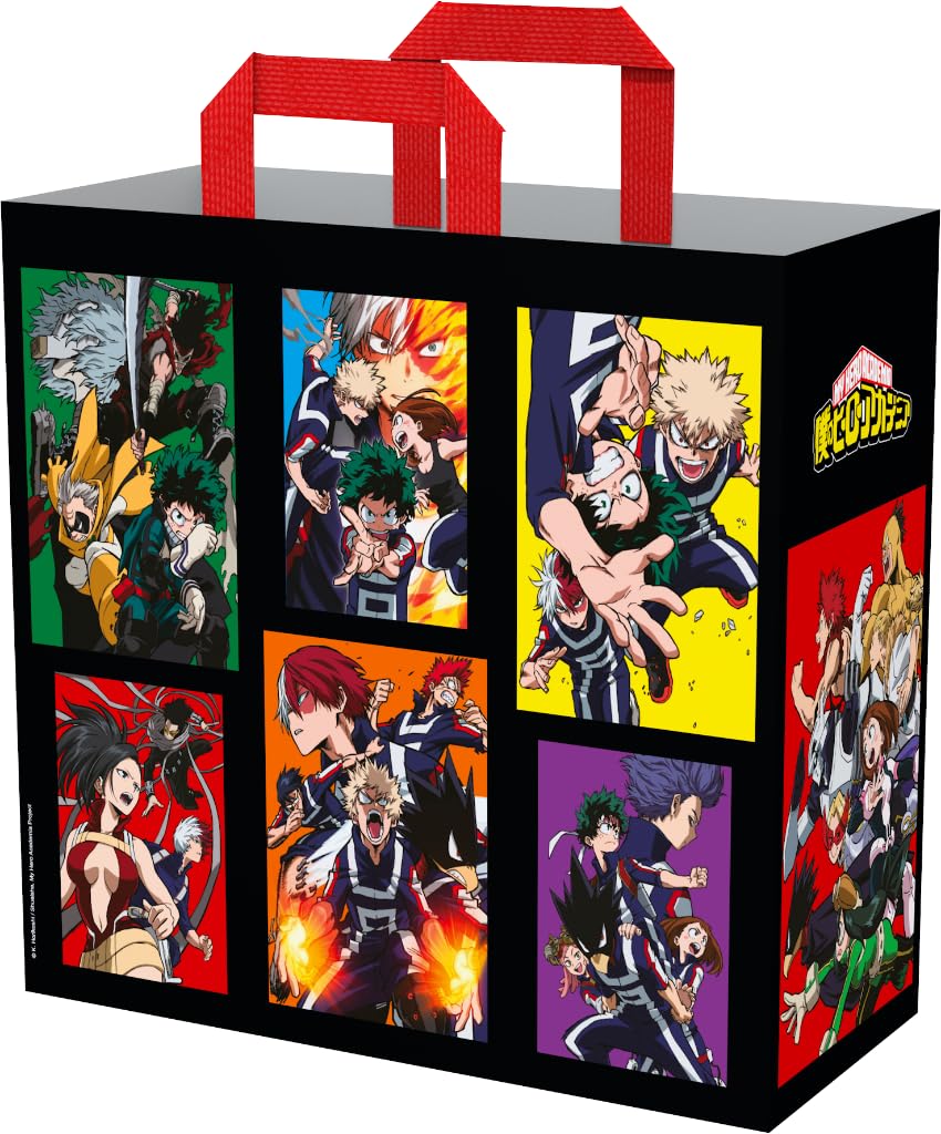 Konix My Hero Academia borsa spesa 40x45x20 nera riciclata