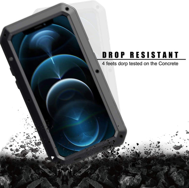 Redpepper iPhone 12 Mini 5.4 Cover vetro Gorilla nera antipioggia