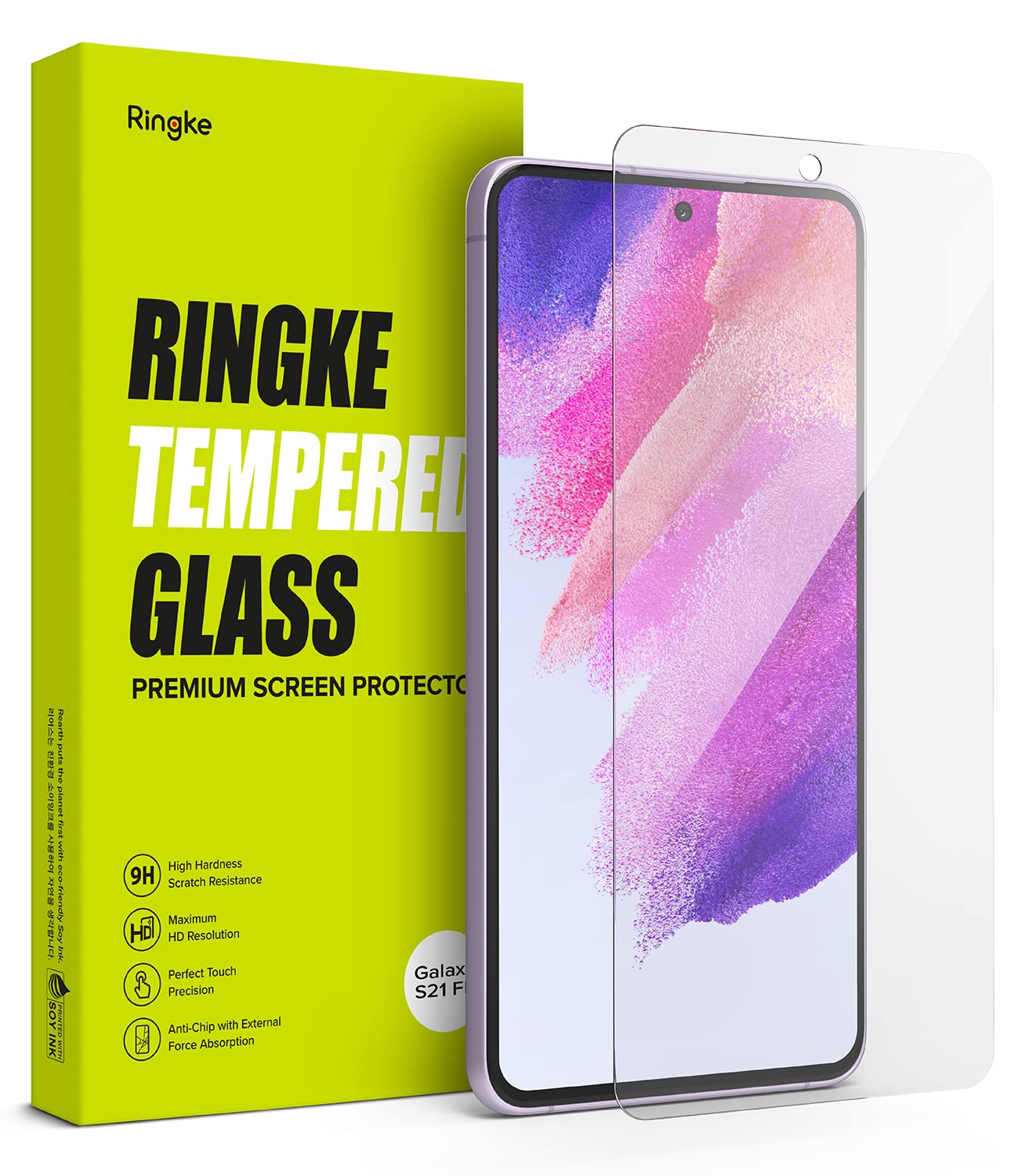 Ringke Screen Protector vetro temperato Galaxy S21 FE 5G 2 pezzi 9H