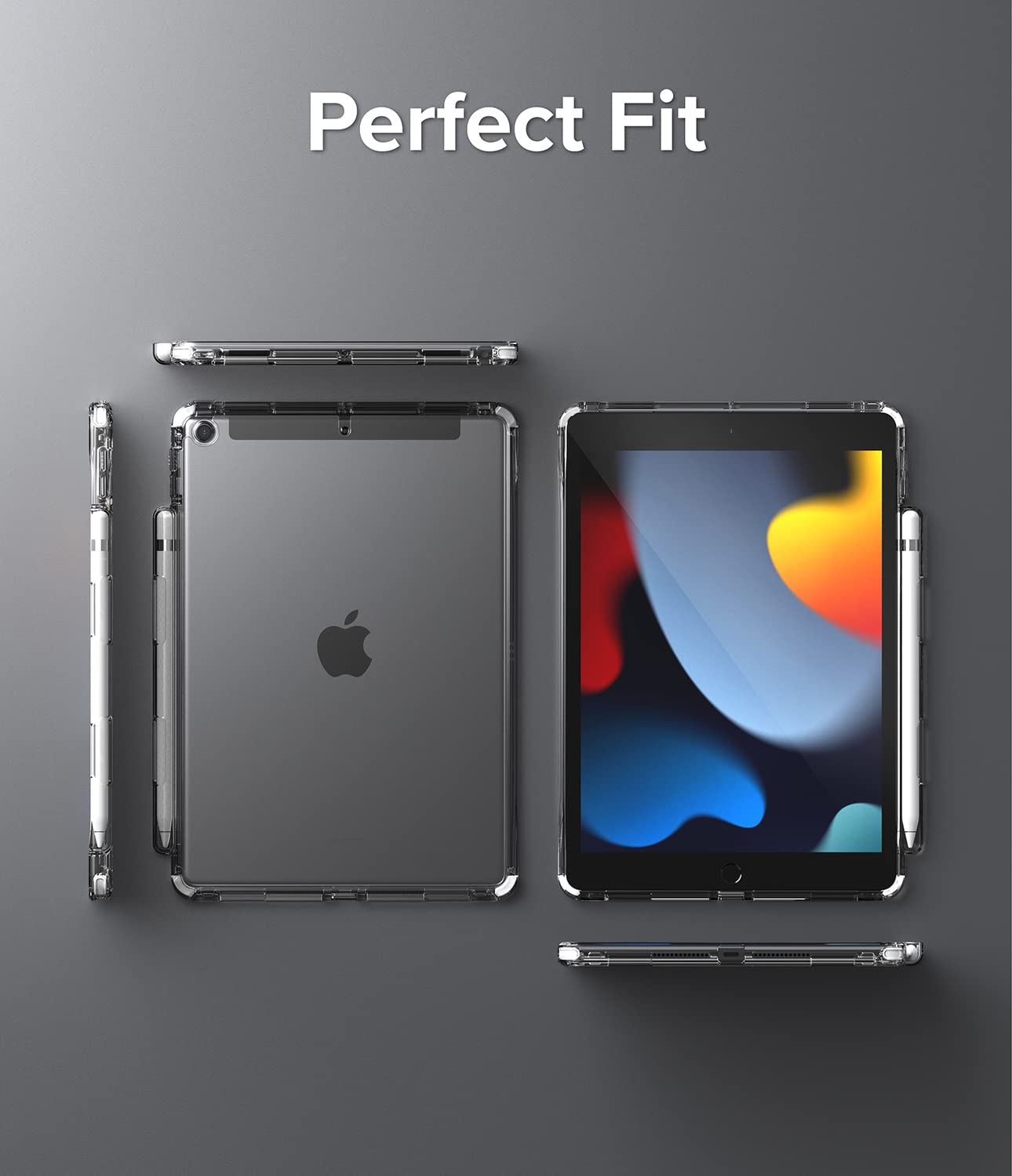 Ringke Fusion iPad 9/8/7 10.2 custodia trasparente White Black