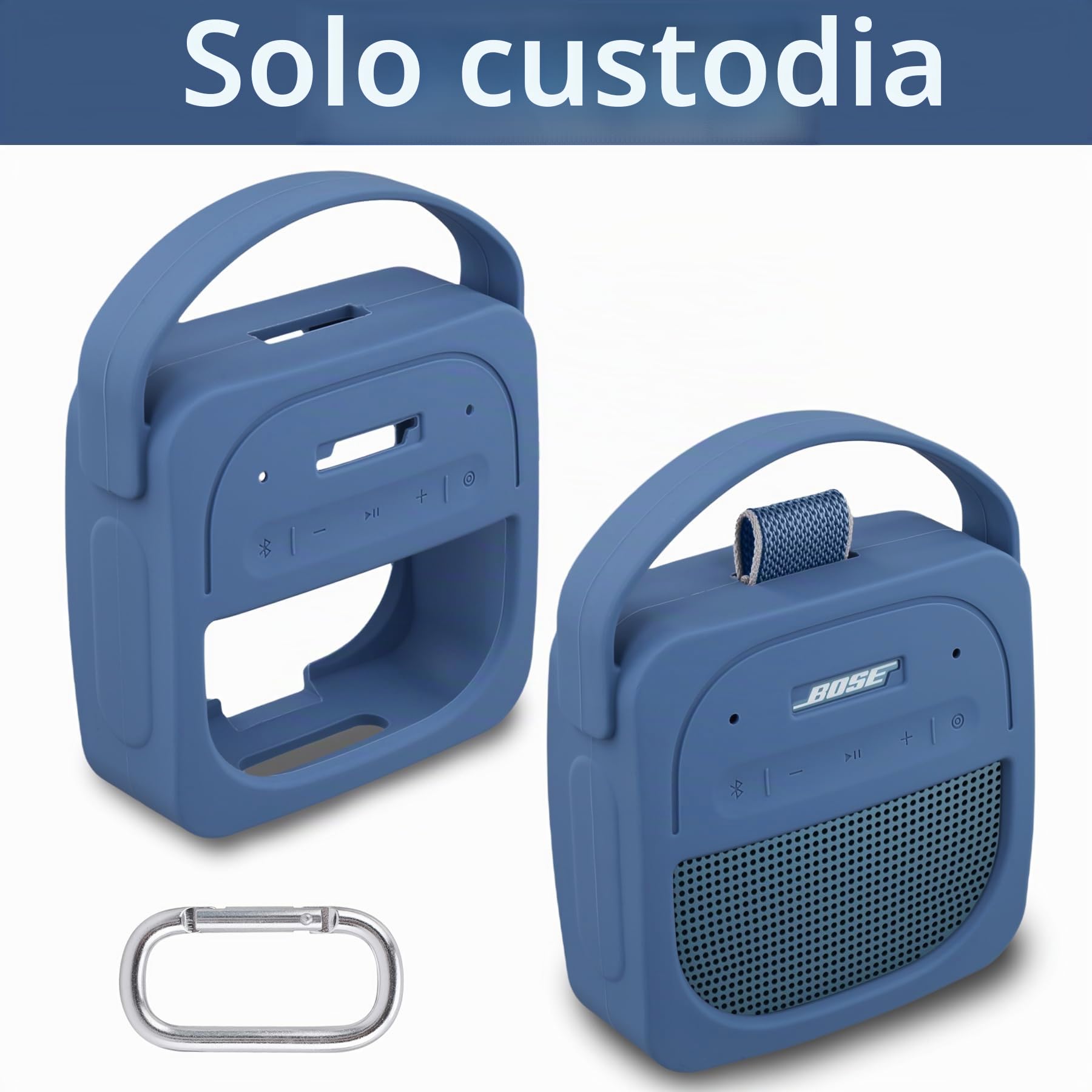 Aenllosi Speaker Case Cover Bose SoundLink Micro 2 Blu Silicone