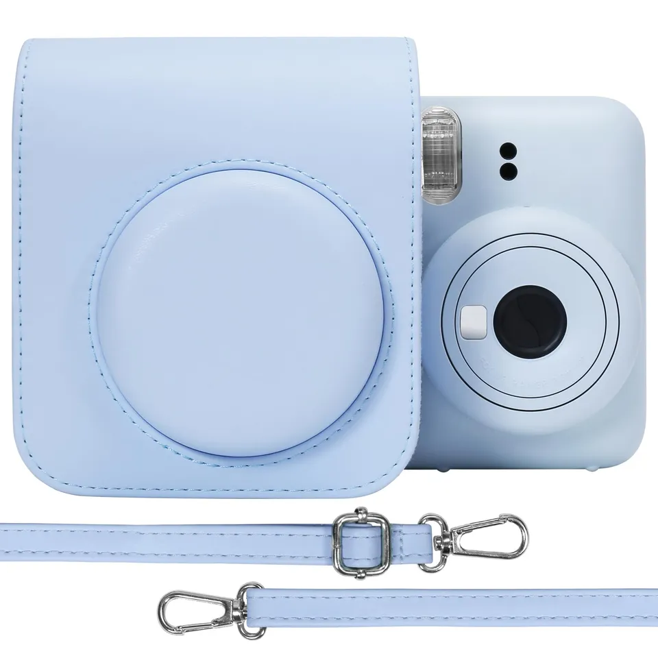 Aenllosi Camera Case Instax Mini 11/12/13 custodia blu pastello