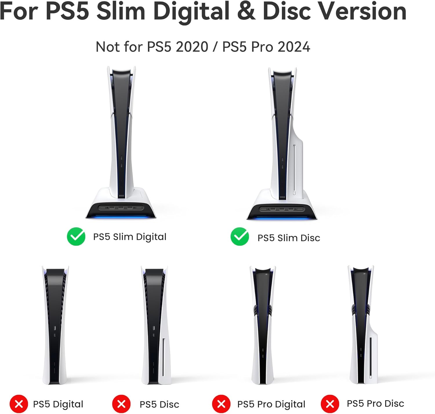 KIWI Design D3 Stazione PS5 Slim Raffreddamento RGB