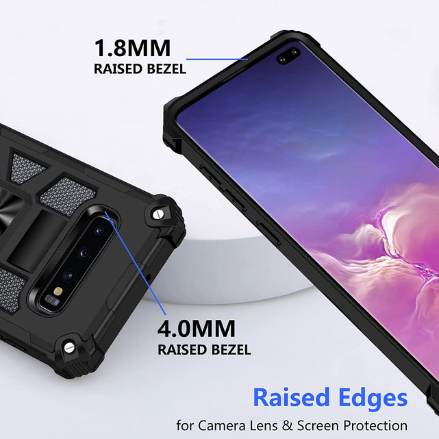 Redpepper Galaxy S10 Plus cover antiurto con stand nero