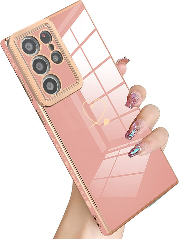 Redpepper Galaxy S21 Ultra Cover Rosa Placcata TPU