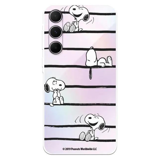 Licenze Ufficiali Galaxy A55 cover Snoopy Strisce silicone