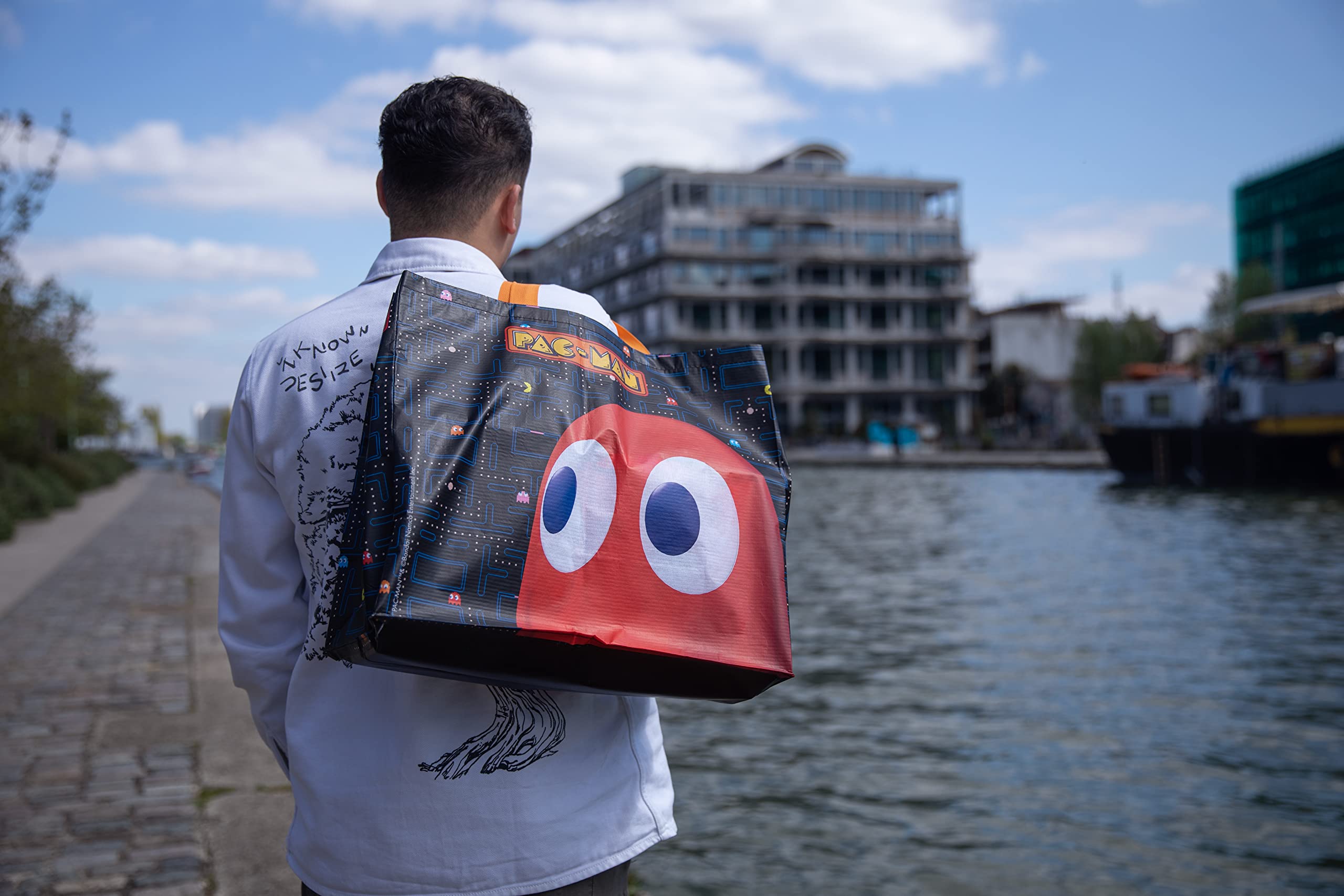 Konix Pac-Man Borsa Spesa 40x45x20 cm Riciclata