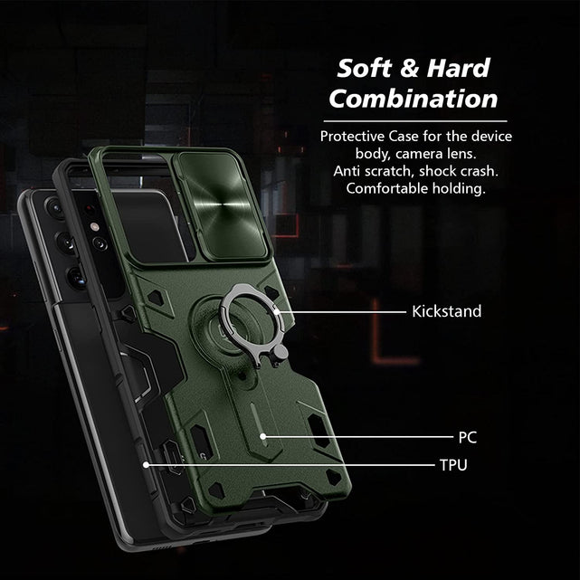 Redpepper Galaxy S21 Ultra cover anello kickstand armor