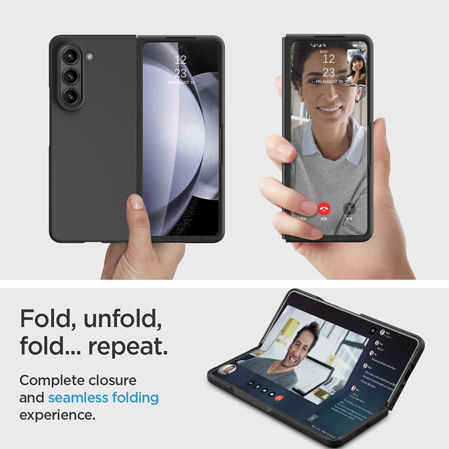 Redpepper Galaxy Cases Z Fold 5 cover nera antiurto 7.6" TPU