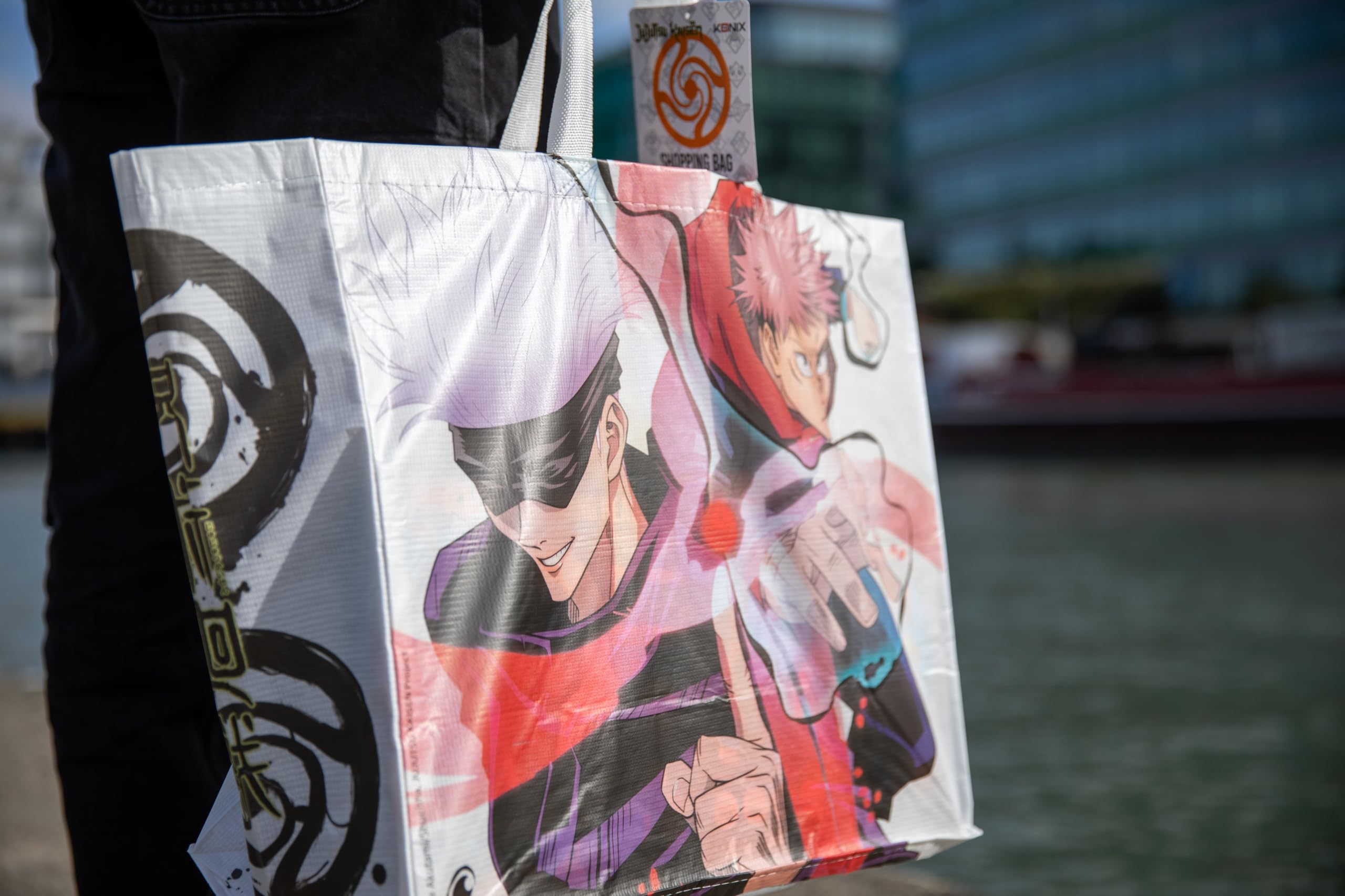 Konix Jujutsu Kaisen Borsa Spesa 40x45x20 Bianco Gojo Yuji