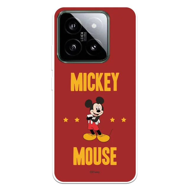 La Casa de las Carcasas Xiaomi 14 custodia Mickey sfondo rosso