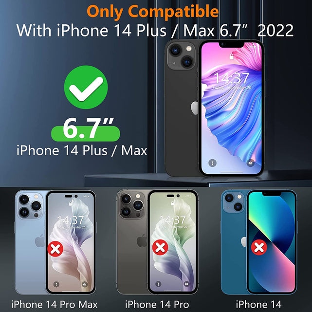 Redpepper Apple Cases iPhone 14 Plus cover nera con vetri