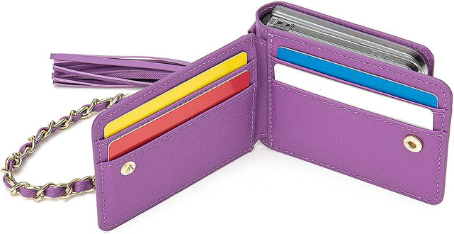 Redpepper Galaxy Z Flip 4 Cover Portafoglio Pelle Viola