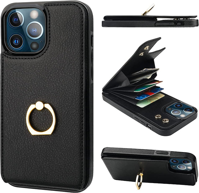 Redpepper iPhone 13 Pro Max Cover Portafoglio Marrone