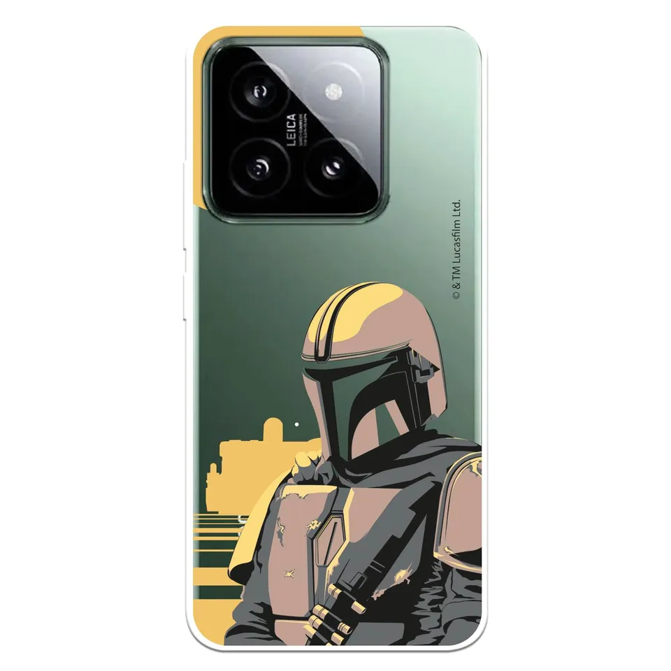 La Casa cover Xiaomi 14 Star Wars Mandalorian silicone nero