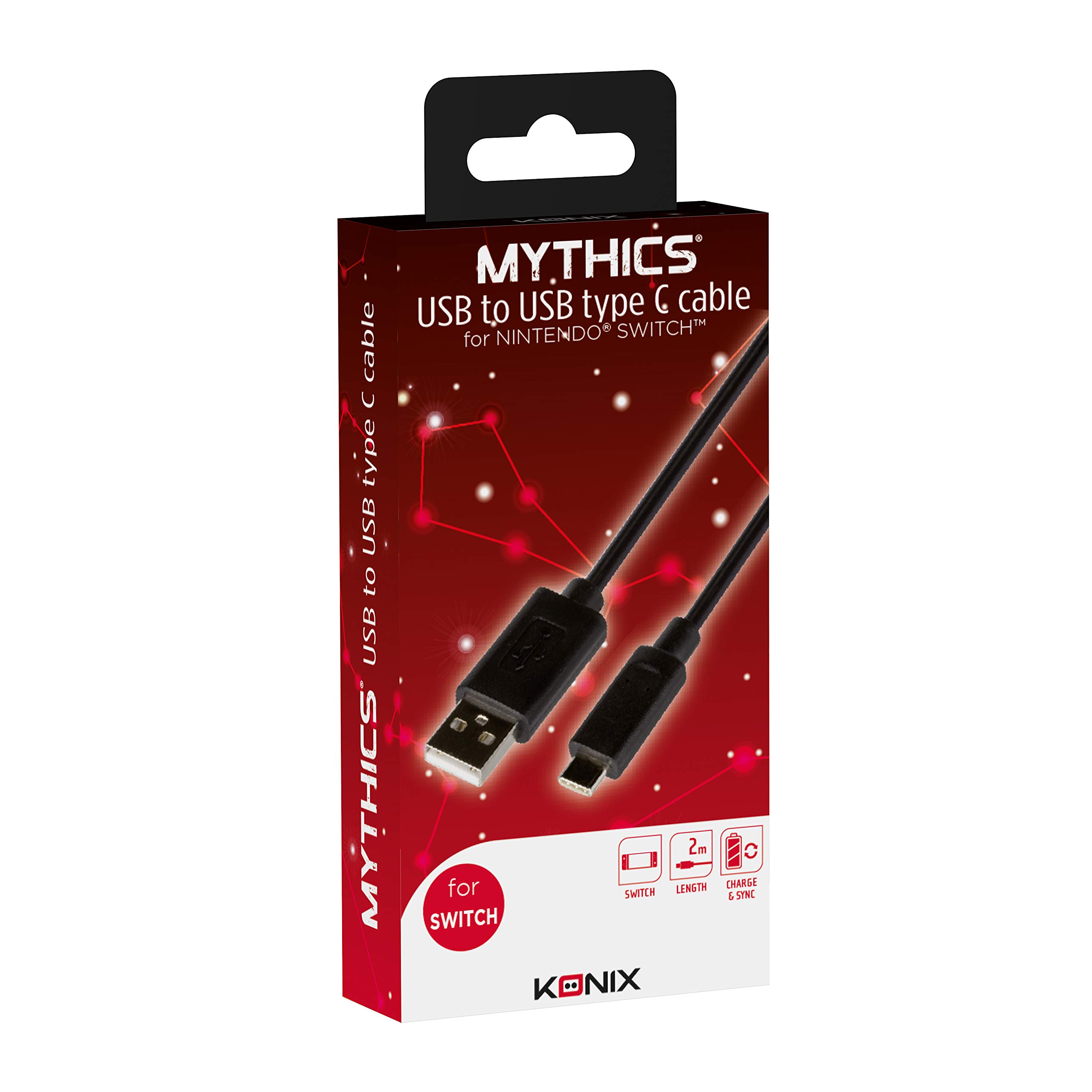 Konix Mythics Cavo USB-C Nintendo Switch 2 m Nero