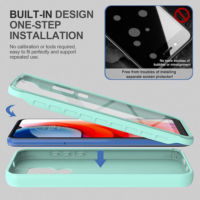 Redpepper Moto G Play 2021 Cover Vetro Integrato Antishock Nera