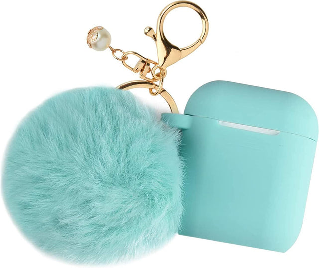 Redpepper Airpods custodia silicone con portachiavi pompom