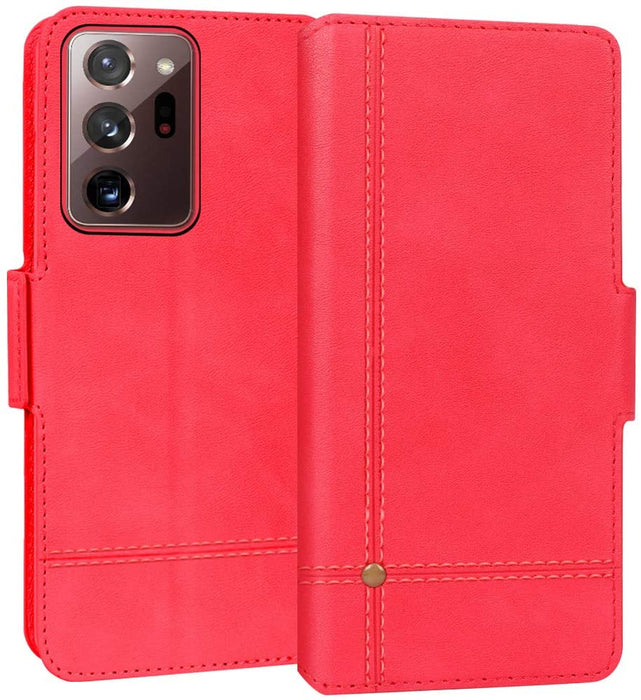 Redpepper Note 20 Ultra Cover Pelle Portafoglio Stand